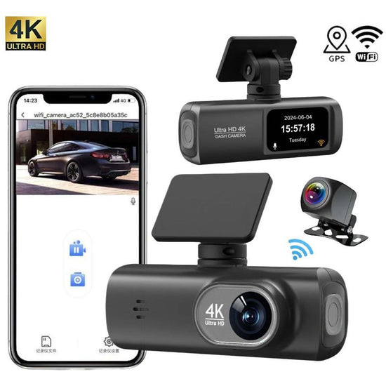 New 4K Car Dash Cam – Front and Rear Dual Recording, Wi-Fi Connectivity, GPS Tracking, 1080P + 4K Resolution