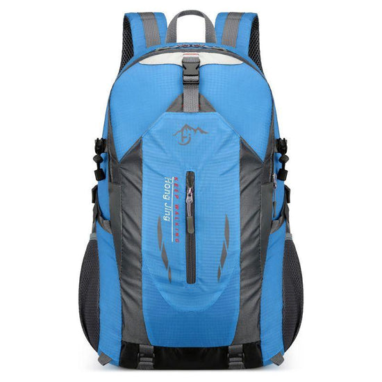 Blue Lightweight Hiking Backpack - Waterproof Outdoor Travel & Camping Bag with Multi-Compartment Design