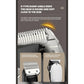 White Professional Cordless Hair Clipper with LED Display - Rechargeable Electric Hair Trimmer for Men