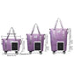 Purple Large Capacity Foldable Travel Bags with Wheels - Lightweight Waterproof Duffel