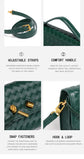 Silver Luxury Woven PU Leather Clutch - Elegant Women&