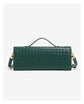 Silver Luxury Woven PU Leather Clutch - Elegant Women&
