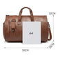Pink PU Leather Travel Duffel Bag - Large Capacity Waterproof Suit Bag with Shoe Compartment