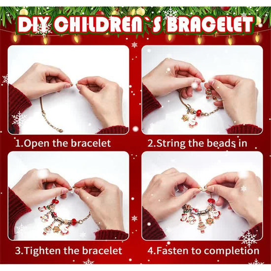 M-21 Christmas Jewelry Advent Calendar - DIY Charm Bracelet Kit with 24 Days of Surprises