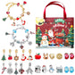 M-10 Christmas Jewelry Advent Calendar - DIY Charm Bracelet Kit with 24 Days of Surprises