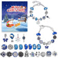 M-09 Christmas Jewelry Advent Calendar - DIY Charm Bracelet Kit with 24 Days of Surprises