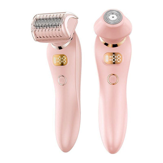 U34 Pink 2-in-1 Electric Razor for Women - Multifunctional Rechargeable Hair Removal Shaver