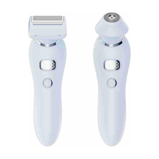 U34 Blue 2-in-1 Electric Razor for Women - Multifunctional Rechargeable Hair Removal Shaver