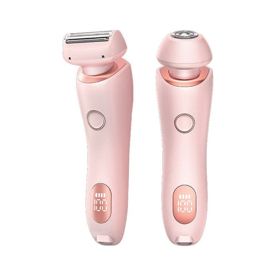 Pink 2-in-1 Electric Razor for Women - Multifunctional Rechargeable Hair Removal Shaver