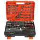 82-Piece Professional Automotive Repair Tool Set - 1/2 & 1/4 Drive Ratchets, Sockets, and Wrenches for Engine, Tire, and Spark Plug Maintenance