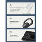 Black Portable Cordless Vacuum Cleaner - 120W, 10KPa Suction, 2000mAh Battery, Lightweight Design, with Soft Brush Attachment