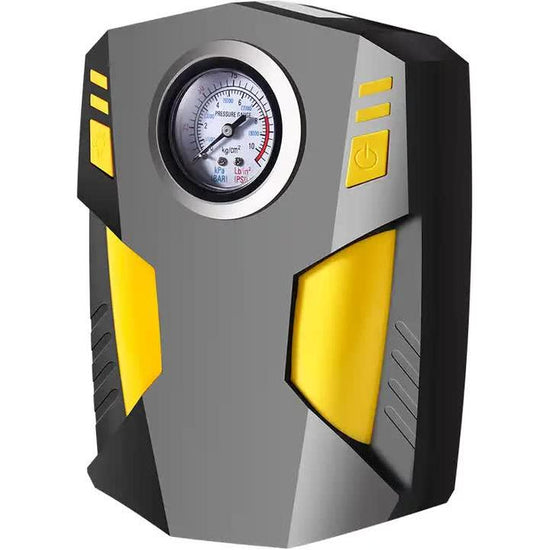 Portable 12V Tire Inflator with LED Light, 120W Air Compressor for Cars, Motorcycles, Bikes, and Inflatables