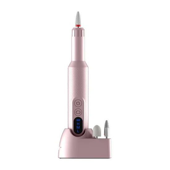 Pink Electric Nail Drill Machine M3 - 3-Speed Adjustable, USB-C Rechargeable, Manicure & Pedicure Tool with 6 Ceramic Drill Bits