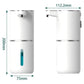 White Automatic Foaming Soap Dispenser with Rechargeable Battery, Touch Control, and 380ml Capacity - IPX5 Waterproof