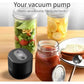 Portable Vacuum Sealer for Mason Jars,Regular Model KZ-80 (60 sec stop or manual stop) - Black Electric Food Preservation Machine with  LED Display