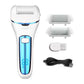 Blue Rechargeable Electric Foot File Callus Remover with LED Display and USB Charging