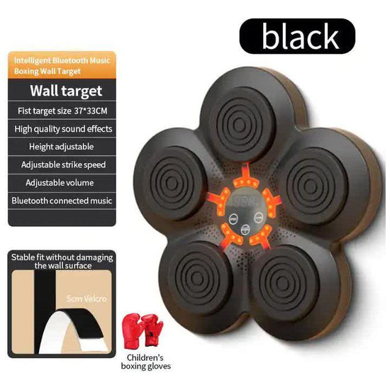 Smart Interactive Boxing Target Wall Pad with Boxing Gloves for Kids - LED Training Board with Bluetooth Music and Adjustable Speed