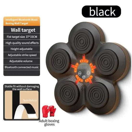Smart Interactive Boxing Target Wall Pad with Boxing Gloves for Adult - LED Training Board with Bluetooth Music and Adjustable Speed