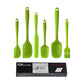 6-Piece Silicone Kitchen Utensil Set - Heat Resistant Baking Tools with Spatulas, Spoon, and Brush (Green)(2 set/12PCS)