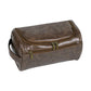 Coffee Large Capacity PU Leather Travel Toiletry Bag - Portable Waterproof Makeup Organizer for Business & Vacation