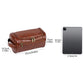 Coffee Large Capacity PU Leather Travel Toiletry Bag - Portable Waterproof Makeup Organizer for Business & Vacation
