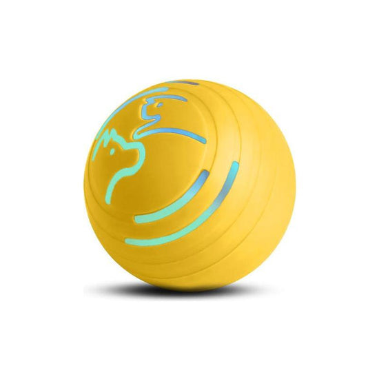 2PCS Yellow Rechargeable Automatic Jumping Pet Toy Ball - Interactive Smart Play Ball for Dogs & Cats