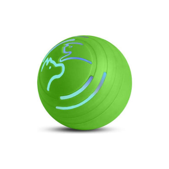 2PCS Green Rechargeable Automatic Jumping Pet Toy Ball - Interactive Smart Play Ball for Dogs & Cats