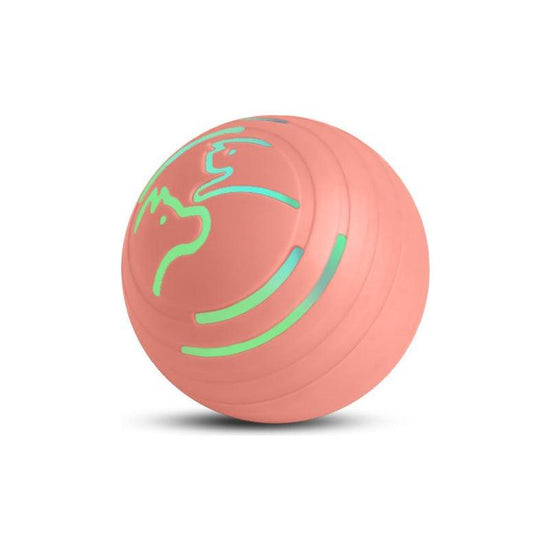 2PCS Pink Rechargeable Automatic Jumping Pet Toy Ball - Interactive Smart Play Ball for Dogs & Cats