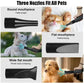 Pet Hair Dryer with Multiple Nozzles - Powerful and Quiet for Dogs and Cats (Pink)