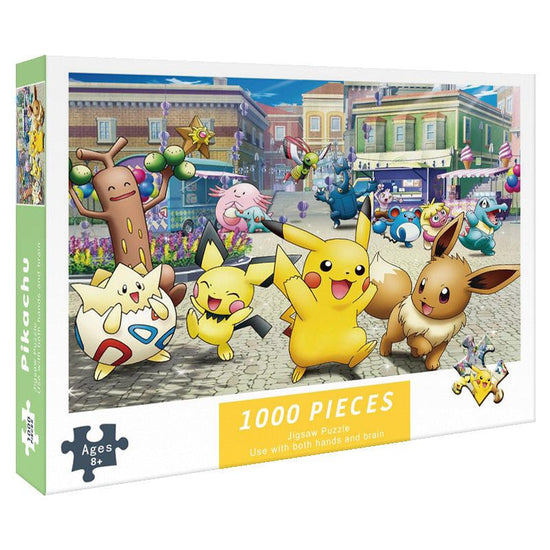 (2 PCS) 1000-Piece Pikachu Jigsaw Puzzle - High Difficulty Stress-Relief  Toy