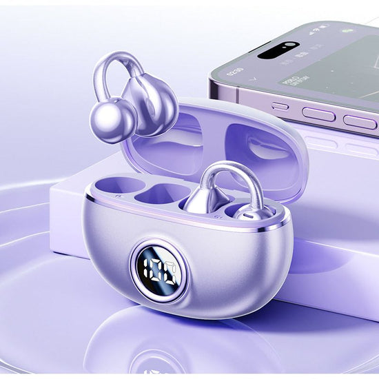 Purple M97 Spherical OWS Plated Over-Ear Bluetooth Earphones - Stylish Design, Superior Sound Quality, Comfortable Fit