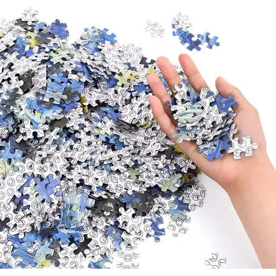 (2 PCS) 1000-Piece Quiet Town Jigsaw Puzzle - High Difficulty Stress-Relief  Toy