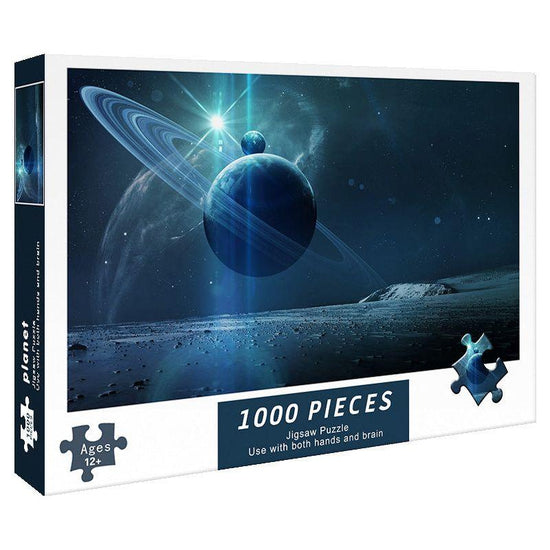 (2 PCS) 1000-Piece planet Jigsaw Puzzle - High Difficulty Stress-Relief  Toy