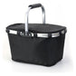 Black Portable Picnic Basket - Foldable Insulated Outdoor Shopping Basket, Meal Delivery & Takeout Carrier