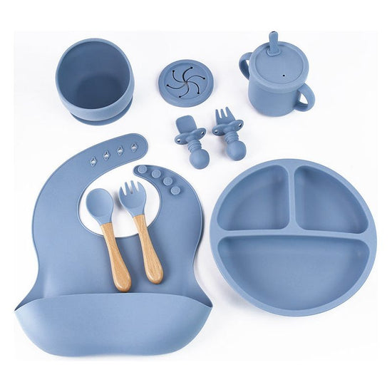 Blue 8-Piece Silicone Children&