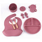 Rose Red 8-Piece Silicone Children&