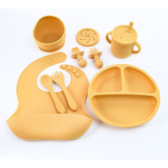 Yellow 8-Piece Silicone Children&