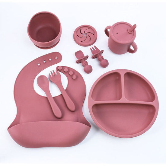 Rose Red 8-Piece Silicone Children&