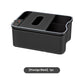 Black Car Armrest Storage Box with LED Ambient Light - Multifunctional Tissue Holder & Organizer for Car Interior