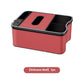 Volcano Red Car Armrest Storage Box with LED Ambient Light - Multifunctional Tissue Holder & Organizer for Car Interior