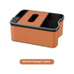 Mermes Orange Car Armrest Storage Box with LED Ambient Light - Multifunctional Tissue Holder & Organizer for Car Interior