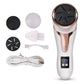 White Electric Foot Callus Remover - Rechargeable Waterproof Pedicure Tool with Automatic Dead Skin Removal