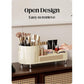 White Cosmetic Organizer - Rotating Desktop Makeup Brush Holder with Large Capacity Storage