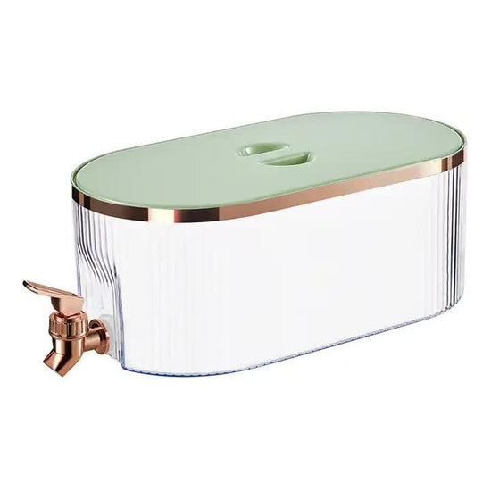 Light Green Refrigerator Cold Water Dispenser - 5.3L Fruit Tea Jug with Tap for Home Beverages