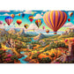 1000 Piece Hot Air Balloon Adventure Jigsaw Puzzle for Adults - Difficult Paper Puzzle for Adults with Beautiful Scenery, Stress Relief and Cognitive Enhancement