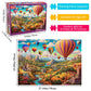 1000 Piece Hot Air Balloon Adventure Jigsaw Puzzle for Adults - Difficult Paper Puzzle for Adults with Beautiful Scenery, Stress Relief and Cognitive Enhancement