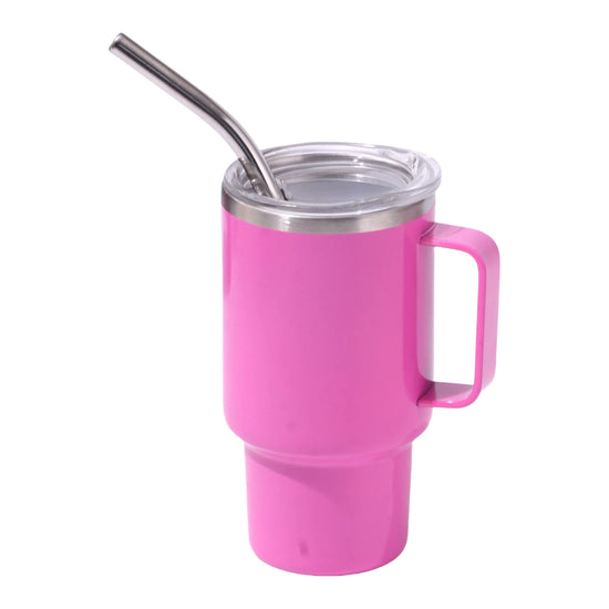 3oz Plum Sublimation Mini Car Cup - Stainless Steel Straw Beer Cup, Portable Insulated Whiskey Shot Glass, Perfect for On-the-Go Drinking