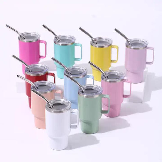 3oz Pink Sublimation Mini Car Cup - Stainless Steel Straw Beer Cup, Portable Insulated Whiskey Shot Glass, Perfect for On-the-Go Drinking