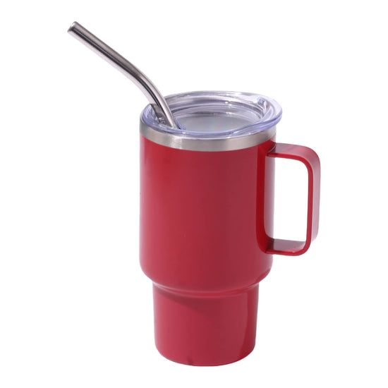 3oz Red Sublimation Mini Car Cup - Stainless Steel Straw Beer Cup, Portable Insulated Whiskey Shot Glass, Perfect for On-the-Go Drinking