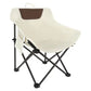 White Outdoor Folding Camping Chair – Portable Lounge Chair, Lightweight Beach Chair, Fishing Stool, and Picnic Seat, Perfect for Outdoor Adventures